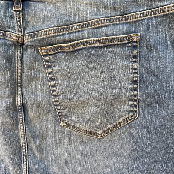 NWT TORRID Women’s Denim Plus Size MIDI SKIRT Front SLIT Stretch Raw Hem Jean 22 - Picture 12 of 14